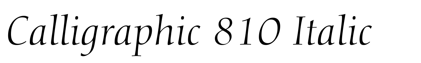 Calligraphic 810 Italic